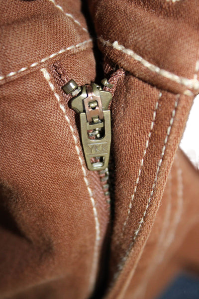 Madewell Women Chino Pants Brown Cotton Button Size 29