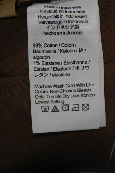 Madewell Women Chino Pants Brown Cotton Button Size 29