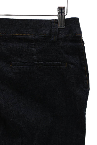 Zara Womens Wide-Leg Jeans Blue Cotton Mid Rise Inseam 30 Size M