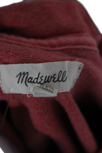 Madewell Womens Basic Red Cotton Mock Neck Short Sleeve T Shirt Size S