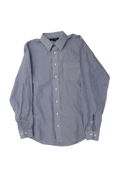 Brooks Brothers Boys Button Front Collared Striped Shirt Blue White Size 20