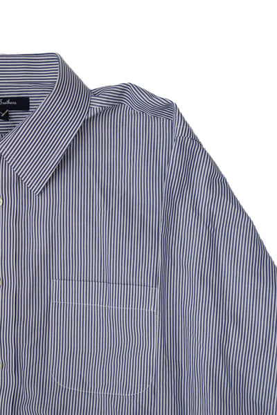 Brooks Brothers Boys Button Front Collared Striped Shirt Blue White Size 20