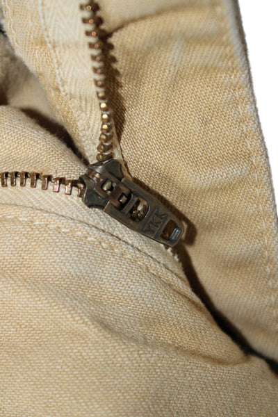 Madewell Womens Beige Chino Pants Cotton Zip Size 27