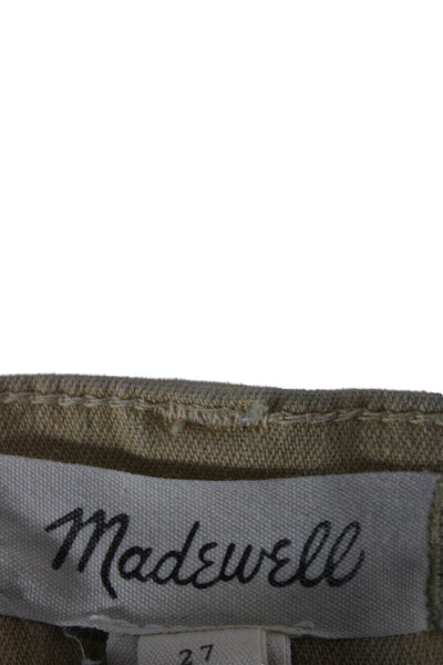 Madewell Womens Beige Chino Pants Cotton Zip Size 27