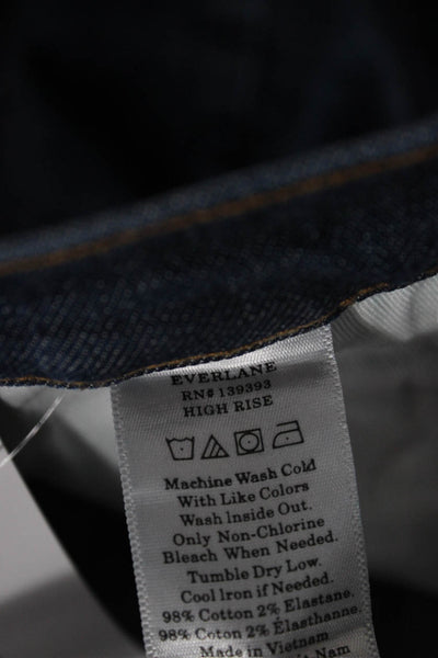 Everlane Womens High Rise Skinny Jeans Blue Cotton Blend Size 31