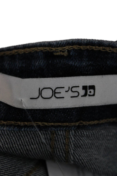 Joes Jeans Womens Skinny Jeans Blue Cotton Mid Rise Button Size 25