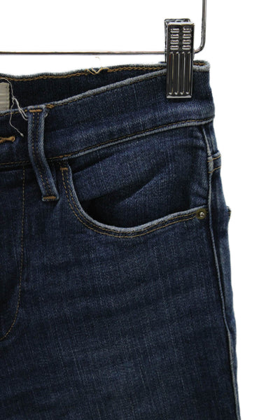 Frame Womens Skinny High Rise Blue Cotton Jeans Zip Inseam 28 Size 25
