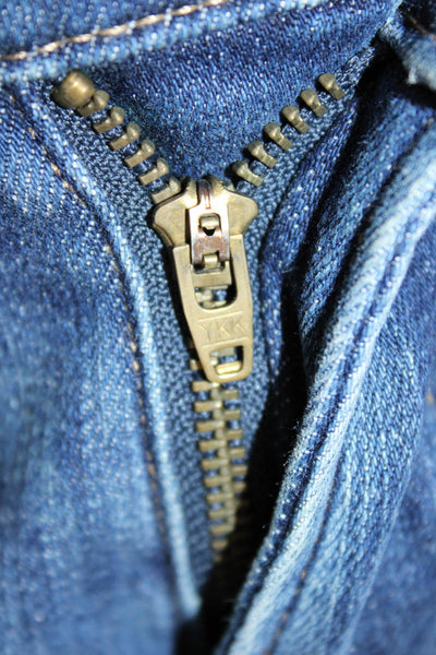 Frame Womens Skinny High Rise Blue Cotton Jeans Zip Inseam 28 Size 25