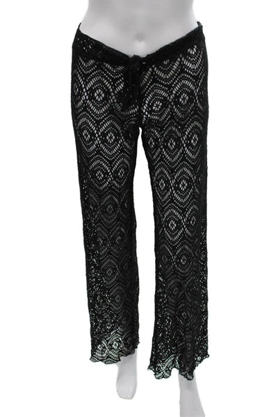 Becca by Rebecca Virtue Womens Pants Cover Up Black Geometric Polyester Size S