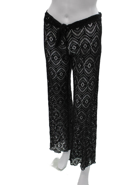 Becca by Rebecca Virtue Womens Pants Cover Up Black Geometric Polyester Size S