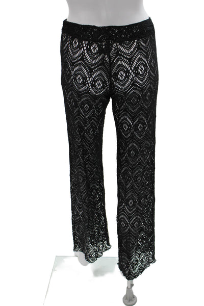 Becca by Rebecca Virtue Womens Pants Cover Up Black Geometric Polyester Size S