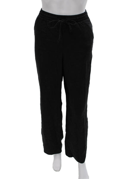 Zara Womens Black Lyocell Drawstring Sweatpants Size XS