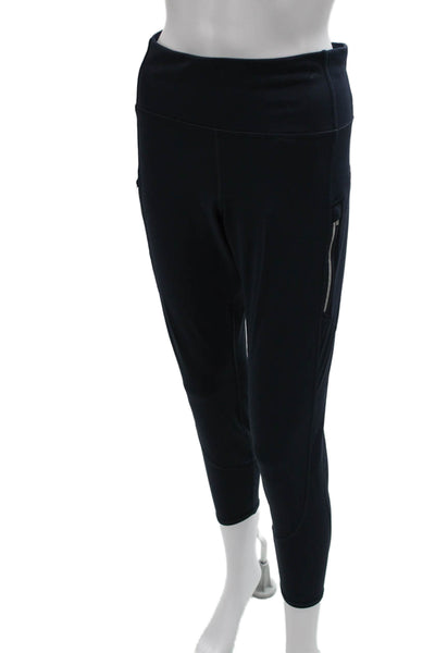 Athleta Women Compression Leggings Blue Polyester Size XL