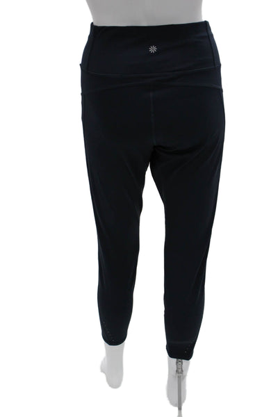 Athleta Women Compression Leggings Blue Polyester Size XL