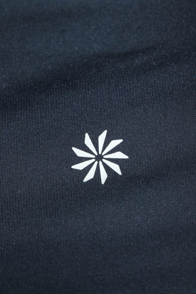 Athleta Women Compression Leggings Blue Polyester Size XL