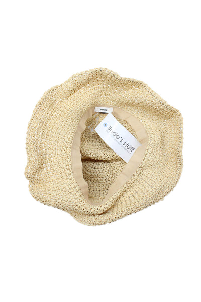 MNG Womens Raffia Summer Bucket Hat Beige Straw One Size
