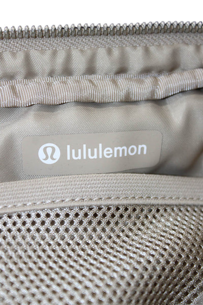 Lululemon Womens Adjustable Strap Zip Top Sherpa Belt Bag Handbag White Brown