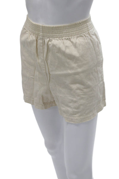 Wilfred Free Women Beige Pull On Cotton Shorts Size M