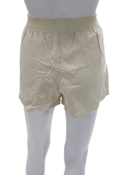 Wilfred Free Women Beige Pull On Cotton Shorts Size M