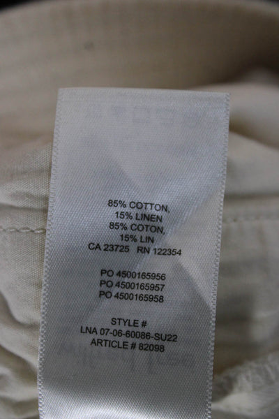 Wilfred Free Women Beige Pull On Cotton Shorts Size M