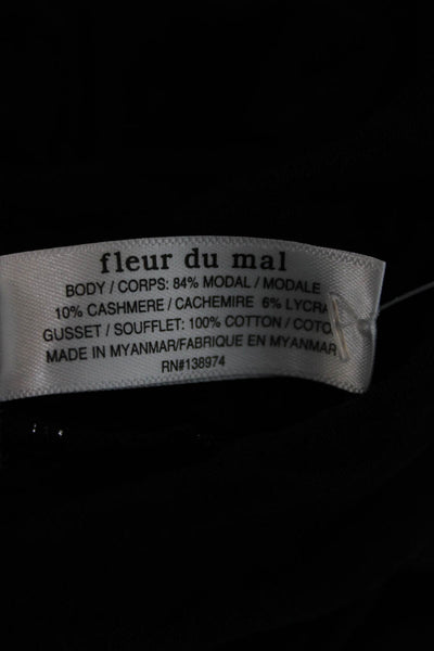 Fleur du Mal Womens Modal Black Leggings Size S
