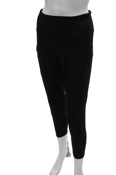 Athleta Womens Capri Leggings Black Polyester Blend Size XL