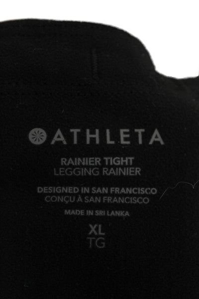 Athleta Womens Capri Leggings Black Polyester Blend Size XL