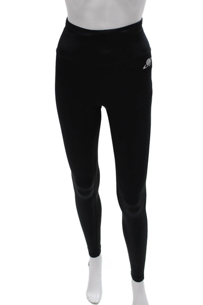Planet Nusa Women Ankle Leggings Black Elastane Size XS