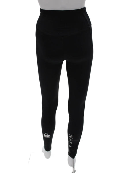 Planet Nusa Women Ankle Leggings Black Elastane Size XS