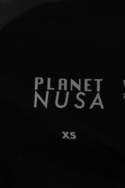 Planet Nusa Women Ankle Leggings Black Elastane Size XS