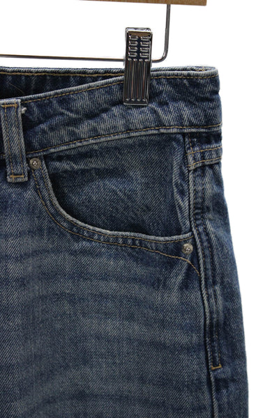 Zara Women Straight Jeans Blue High Rise Cotton Size 6