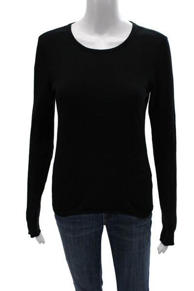 Xirena Women Black Cotton Basic Long Sleeve Crew Neck T-Shirt Size S