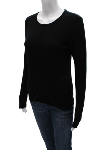 Xirena Women Black Cotton Basic Long Sleeve Crew Neck T-Shirt Size S