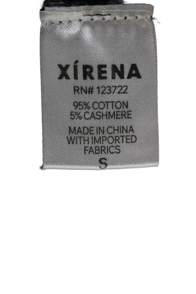 Xirena Women Black Cotton Basic Long Sleeve Crew Neck T-Shirt Size S