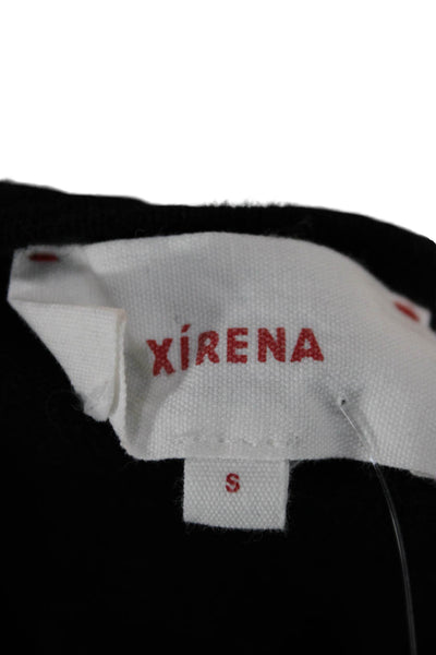Xirena Women Black Cotton Basic Long Sleeve Crew Neck T-Shirt Size S
