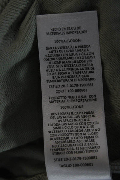 Current/Elliott Womens Basic Sleeveless Cotton Tank Green Round Neck Size 0