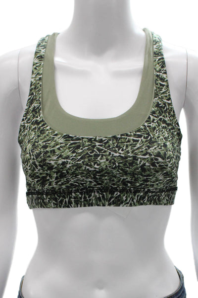 Lululemon Womens Camouflage Print Sports Bra Gray Size S
