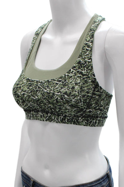 Lululemon Womens Camouflage Print Sports Bra Gray Size S