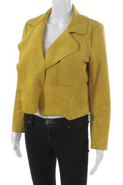 Sosken Womens Basic Jacket Yellow Long Sleeve Polyester Size 1