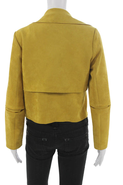 Sosken Womens Basic Jacket Yellow Long Sleeve Polyester Size 1