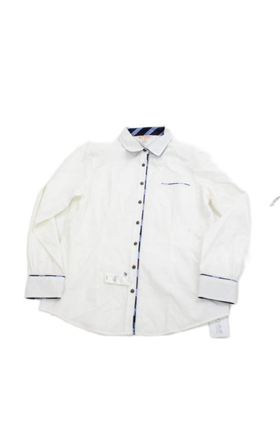 Brooks Brothers Red Fleece Childrens Boys Dress Shirt White Cotton Size 12