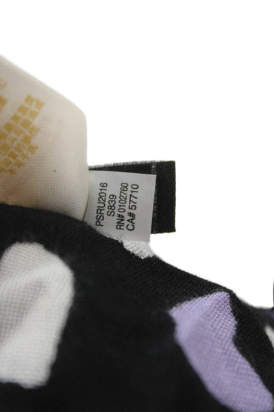 Kate Spade New York Womens Heart Print Light Weight Scarf Black Multi Colored