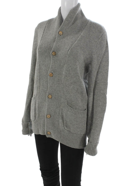 AllSaints Co Ltd Spitalfields Mens Gray Wool Collared Cardigan Sweater Size M
