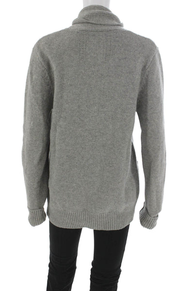 AllSaints Co Ltd Spitalfields Mens Gray Wool Collared Cardigan Sweater Size M