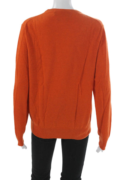 Polo Ralph Lauren Women Orange Merino Wool Pullover Long Sleeve Size S