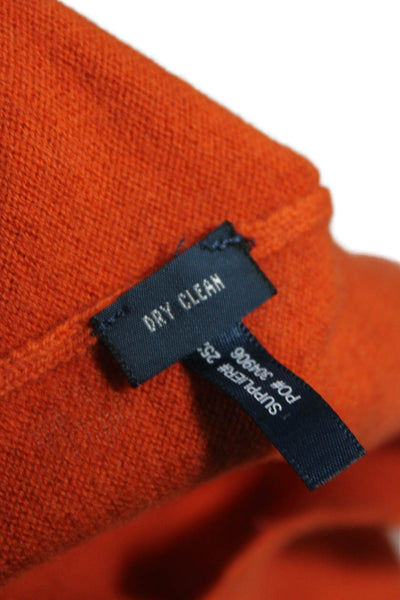 Polo Ralph Lauren Women Orange Merino Wool Pullover Long Sleeve Size S