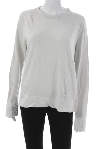 Standard James Perse Women Pullover Sweatshirt Gray Cotton Crew Neck Size 0