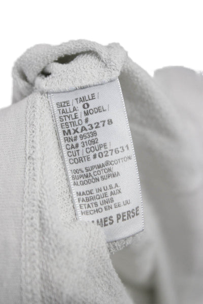 Standard James Perse Women Pullover Sweatshirt Gray Cotton Crew Neck Size 0