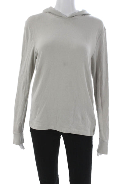 Standard James Perse Womens Pullover Hoodie Gray Long Sleeve Size 0