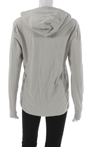 Standard James Perse Womens Pullover Hoodie Gray Long Sleeve Size 0